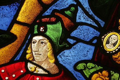 Window depicting the Tree of Jesse: a Prophet by French School
